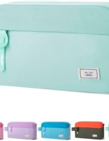 Mr. Pen Large Capacity Pencil Pouches and Bags - Mint Green School